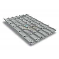 Металлочерепица Модерн 0,45 RAL9006 Полиэстер Металлочерепица Модерн 0,45 RAL9006 Полиэстер