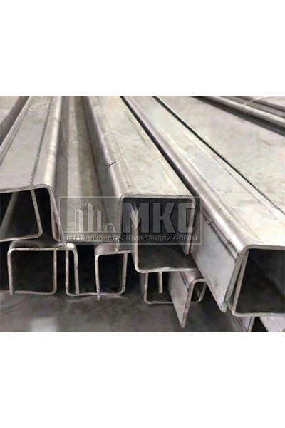 U-профиль оцинкованный 100x40x3000-1,0 мм, U-профиль оцинкованный 100x40x3000-1,0 мм,