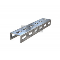 U-профиль из нержавеющей стали К240 60x32x2000-1,5 мм перфарированный