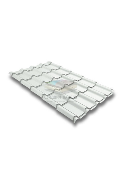 Металлочерепица Камея 0.5 RAL9003 Satin