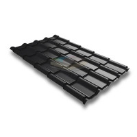 Металлочерепица Камея 0.5 RAL9005 Quarzit lite