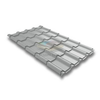 Металлочерепица Камея 0.5 RAL9006 Satin Металлочерепица Камея 0.5 RAL9006 Satin