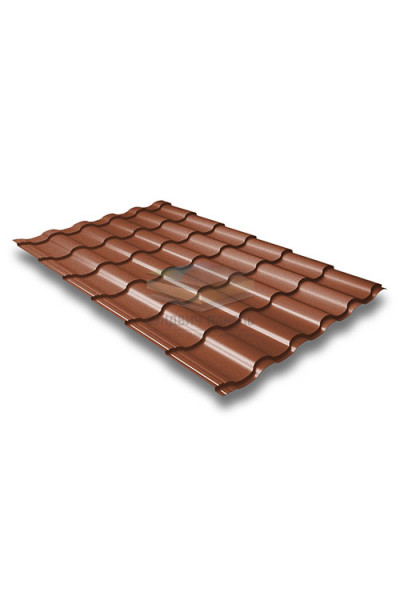 Металлочерепица Кредо 0,45 RAL8004 Drap