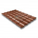 Металлочерепица Кредо 0,45 RAL8004 Drap