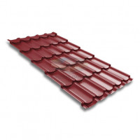 Металлочерепица квинта плюс 0,5 RAL3011 Satin