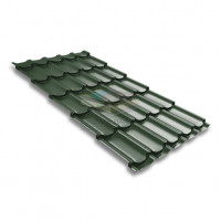 Металлочерепица квинта плюс 0,5 RAL6020 Velur20