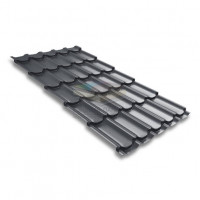 Металлочерепица квинта плюс 0,5 RAL7024 Satin
