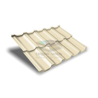 Металлочерепица модульная квинта Uno c 3D резом 0,5 RAL 1015 Satin