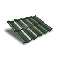 Металлочерепица модульная квинта Uno c 3D резом 0,5 RR 11 GreenСoat Pural
