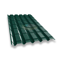 Металлочерепица Квадро профи 0,5 RAL6005 Satin