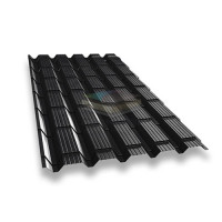 Металлочерепица Квадро профи 0,5 RAL9005 Velur