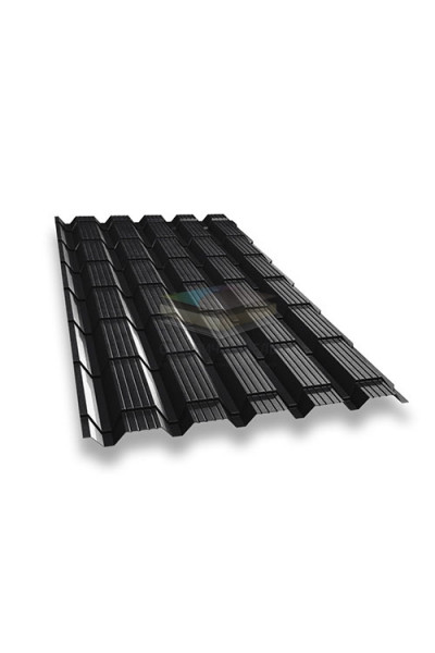 Металлочерепица Квадро профи 0,5 RAL9005 Velur