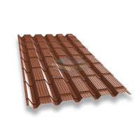 Металлочерепица Квадро профи 0,5 RAL8004 Satin