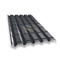 Металлочерепица Квадро профи 0,45 RAL7024 Drap