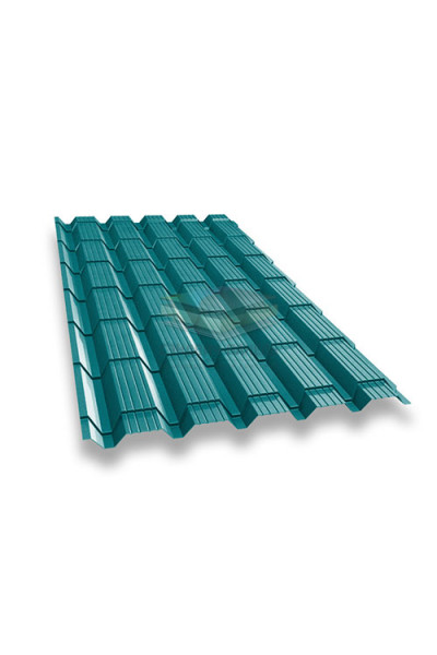 Металлочерепица Квадро профи 0,45 RAL5021 Полиэстер