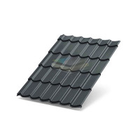 Металлочерепица Супермонтеррей-0,5 RAL7024 Colorcoat Prisma