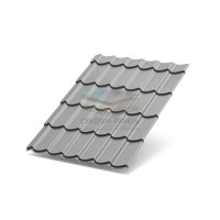 Металлочерепица Супермонтеррей-0,5 RAL9006 Colorcoat Prisma