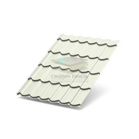 Металлочерепица Супермонтеррей-0,5 RAL9010 Colorcoat Prisma