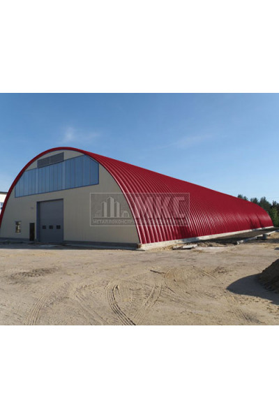 Профнастил H114ПГ-1.2, для бескаркассных ангаров, Полиэстер RAL 3003