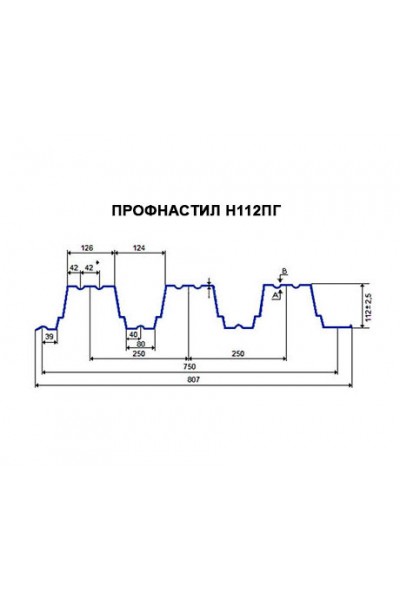 Профнастил H112ПГ-0.65, для бескаркасных ангаров, Полиэстер RAL 1015