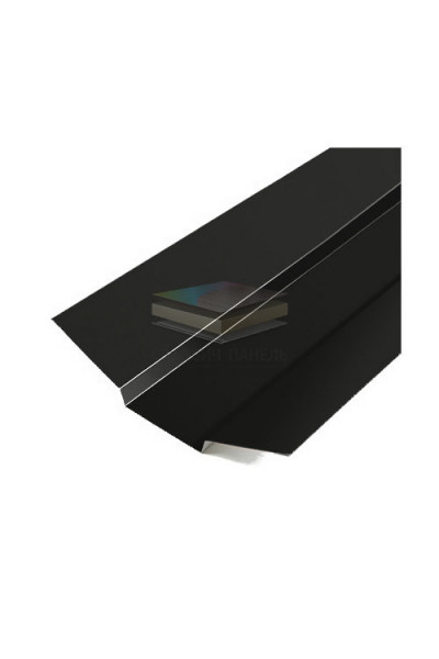 Планка ендовы верхняя 76х76х2000-0.45 Ral 9005 Viking