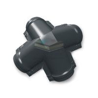 Четверник конька полукруглого 0,5 RAL7016 Drap TX с пленкой