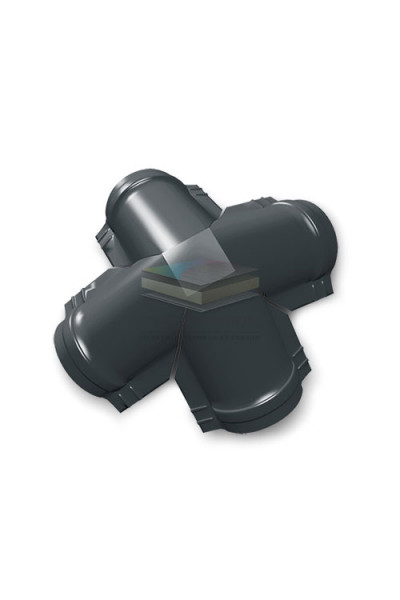 Четверник конька полукруглого 0,5 RAL7016 Drap TX с пленкой