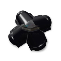 Четверник конька полукруглого 0,5 RAL9005 Satin Matt с пленкой