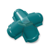Четверник конька полукруглого 0,45 RAL5021 Полиэстер с пленкой
