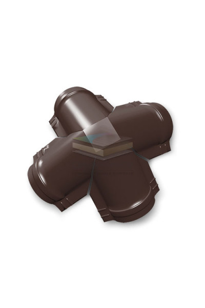 Четверник конька полукруглого 0,5 RAL8017 Satin Matt TX с пленкой