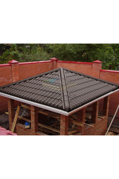 Четверник конька полукруглого 0,5 RAL8017 Satin Matt TX с пленкой