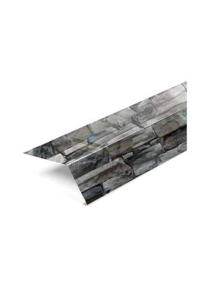 Карнизная планка 100х69х2000-0.5 Белый Камень ECOSTEEL
