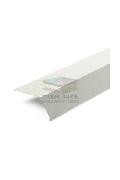 Планка карнизная 135х50 0,5 RAL9003 Satin с пленкой