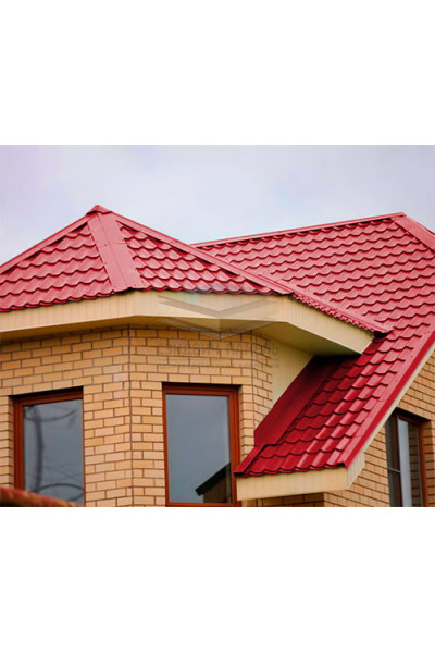 Планка конька плоского 150х150х2000-0.5 RAL3020 Полиэстер