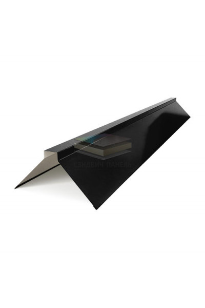 Планка конька плоского 120х120х2000-0.5 RAL9005 PURMAN