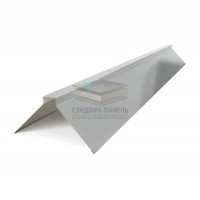 Планка конька плоского 150х150х2000-0.5 RAL9006 Призма