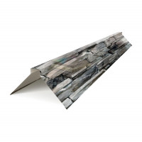 Планка конька плоского 120х120х2000-0.5 БелыйКамень ECOSTEEL