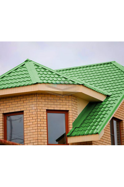 Планка конька плоского 190х190х2000-0.5 RAL6018 Полиэстер