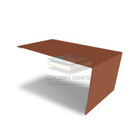 Планка мансардная-0,5 RAL8004 Satin с пленкой
