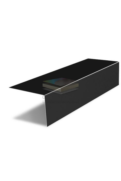Планка на коньковый аэратор 30х20 Фартук S8 0,5 RAL9005 Atlas X с пленкой