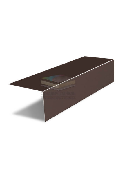 Планка на коньковый аэратор 30х20 Фартук S8 0,5 RAL8017 PurPro с пленкой