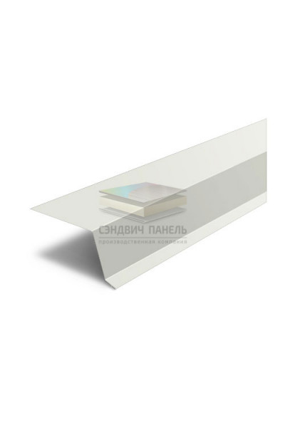 Планка капельник 100х55х2000-0.5 RAL9010 Пластизол