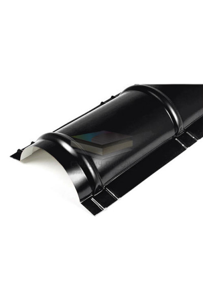 Планка конька круглого R110х2000-0.5 RAL9005 Viking E