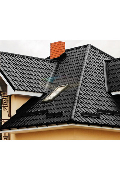 Планка конька круглого R110х2000-0.5 RAL9005 Viking E