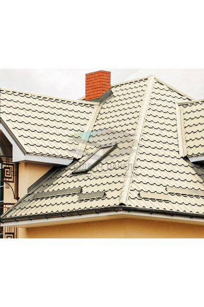Планка конька круглого R110х2000-0.5 RAL1015 Пластизол