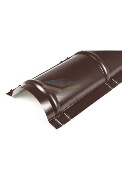 Планка конька круглого R110х2000-0.5 RAL8017 Пластизол