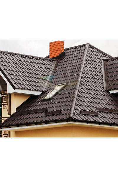 Планка конька круглого R110х2000-0.5 RAL8017 Пластизол