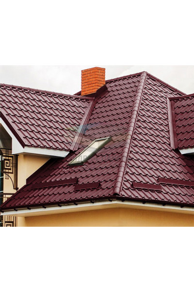 Планка конька круглого R110х2000-0.5 RAL3005 PURMAN