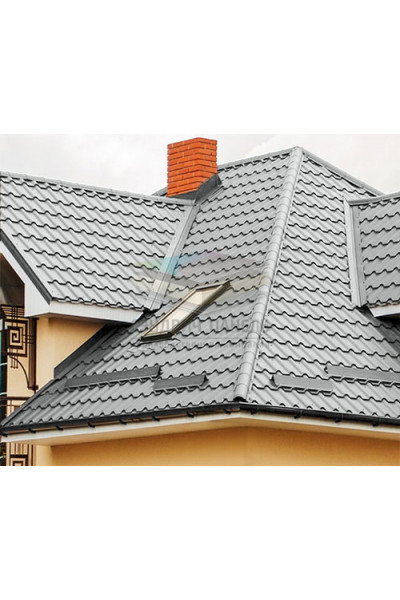 Планка конька круглого R110х2000-0.5 RAL9006 Полиэстер