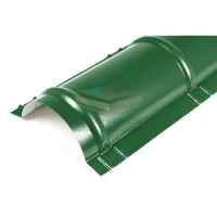 Планка конька круглого R110х2000-0.45 RAL6002 Полиэстер